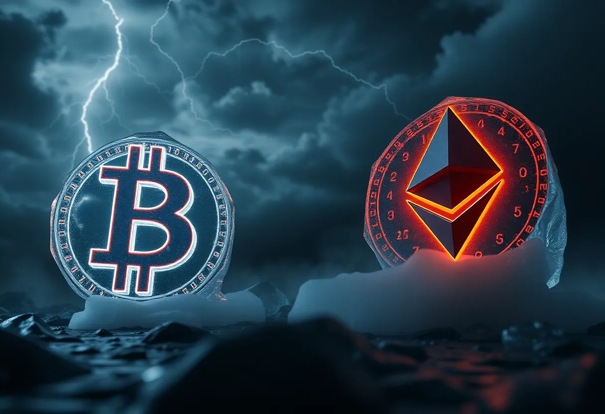 بازار ارزهای دیجیتال تحت فشار: بیتکوین (Bitcoin) و اتریوم (Ethereum) در میان نوسانات گسترده کاهش یافتند 1 image 336